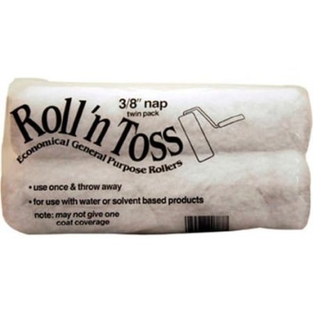 GENERAL PAINT Master Painter 9" Roll & Toss Roller Cover, 3/8" Nap, Knit, Semi Smooth, 2 Pack - 207878